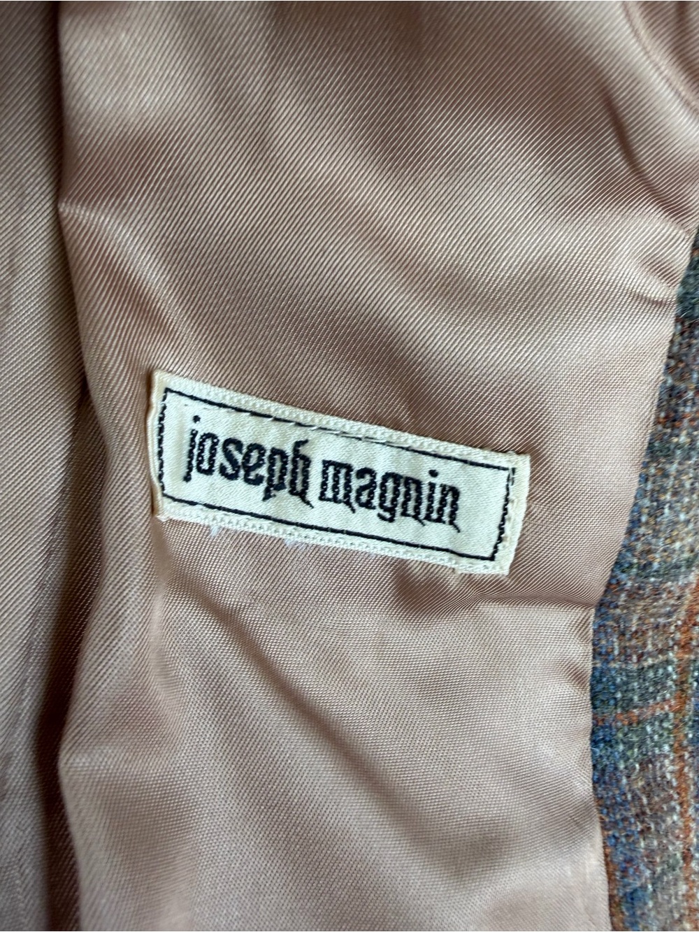Vintage preppy classic tailored blazer wool plaid pockets lined S Joseph Magnin - Picture 6 of 10